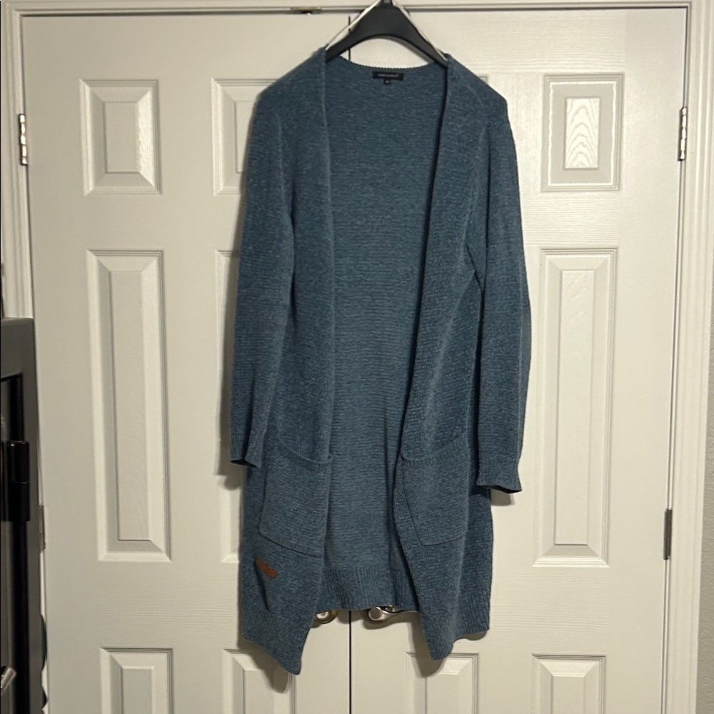 Simply Southern Teal Open Front Long Cardigan